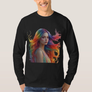 T-shirt Mystic Rainbow Muse - Serene Imaginaire Woman T-Sh