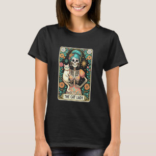 T-shirt Mystic Skeleton La Dame aux Chats Avec Café Tarot 