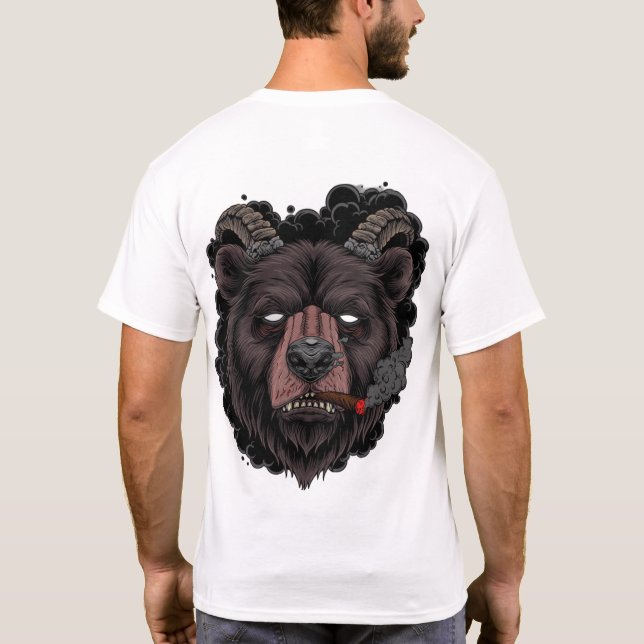 T-shirt Mystic Smoky Ram Bear  (Dos)