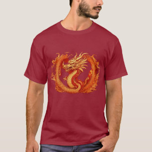 T-shirt Mystic Unity : Rouge & Golden Blend Imprimer T-shi