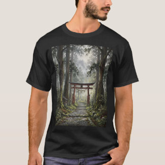 T-shirt Mystical forest and torii gate that symbolizes it