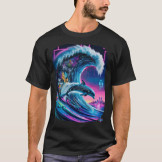 T-shirt Mystique H2O Neon Tide Cyber DolphinDesign