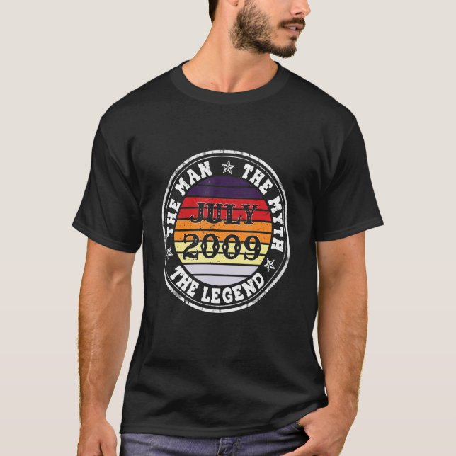 T-shirt Mythe de l'Homme Homme Légende Juillet 2009 13e an (Devant)