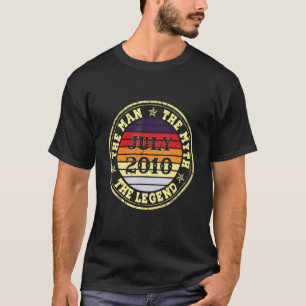 T-shirt Mythe de l'Homme Homme Légende Juillet 2010 12ème 