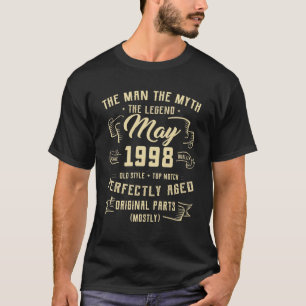 T-shirt Mythe de l'Homme Homme Légende Mai 1998 24e annive