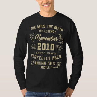 T-shirt Mythe de l'Homme Homme Légende Novembre 2010 12e a