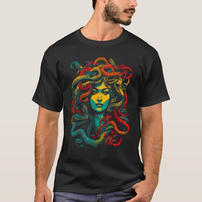 T-shirt Mythologie grecque antique Medusa (Devant)