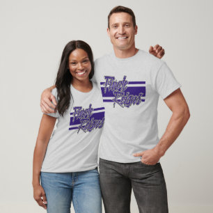 T-shirt N-Rayure pourpre de règnes sur la vitesse des