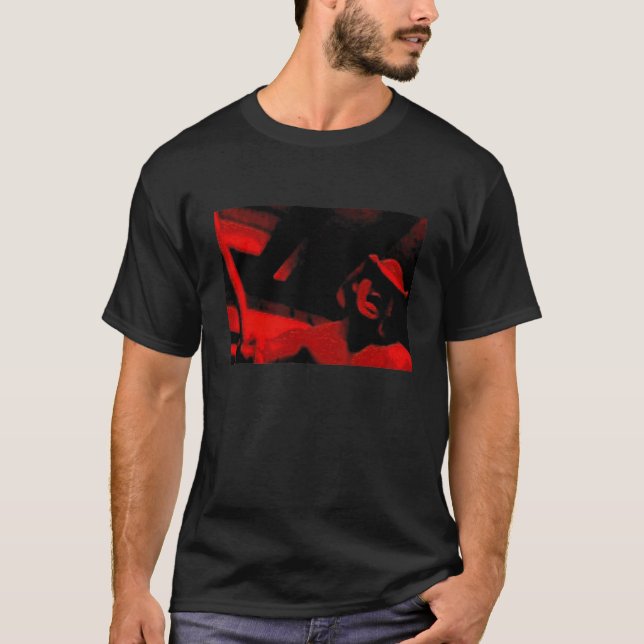 T-shirt N.T-shirt noir classique de bifteck (Devant)