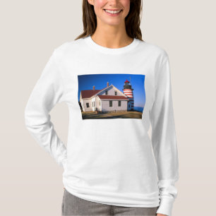 T-shirt NA, États-Unis, Maine. Phare de West Quoddy à pro