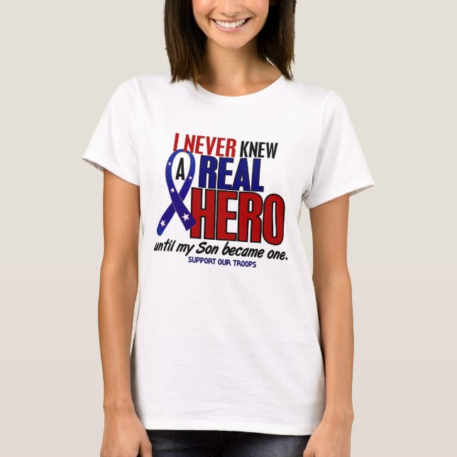 T-shirt N'a jamais connu un héros 2 fils (Soutenez nos tro (Devant)
