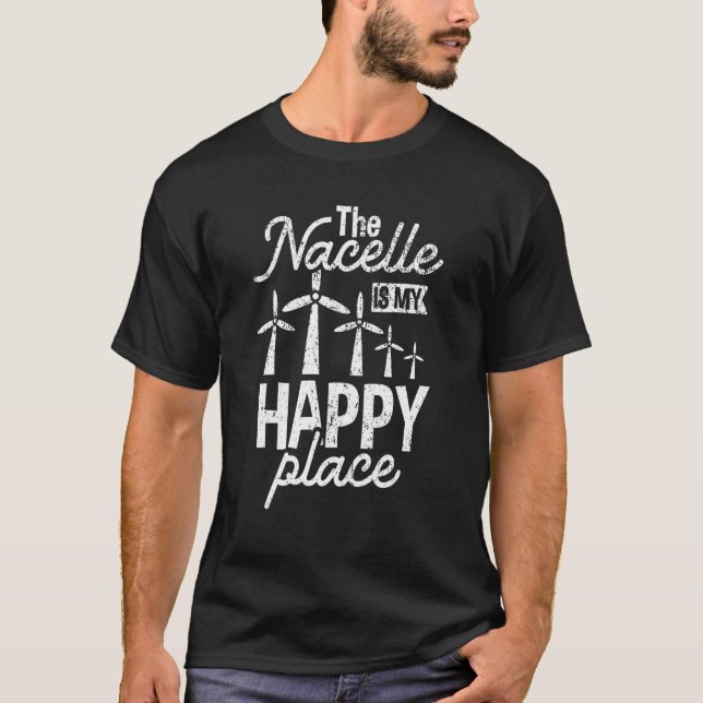 T-shirt Nacelle Est Ma Place Vertical Vent Turbine T (Devant)