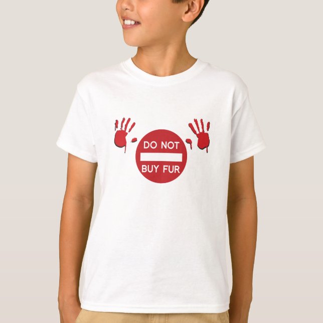 T-shirt N'achetez pas de fourrure (Devant)