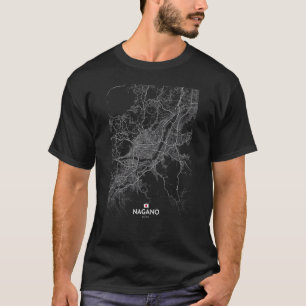 T-shirt nagano japan Plan de la ville Voyage souvenir mais