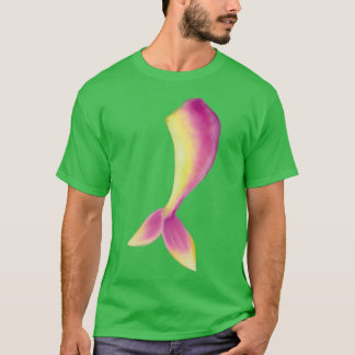 T-shirt Nageoire caudale rose et jaune