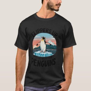 T-shirt Nageoires en l'air Je me tiens avec les hommes fem