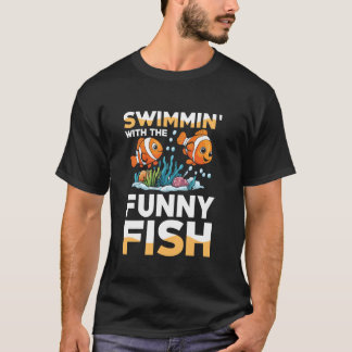 T-shirt Nager avec le poisson clown drôle pour un Aqua