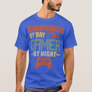 T-shirt Nager Par Jeu Jeu De Jour Par Nuit Équipe Nage S