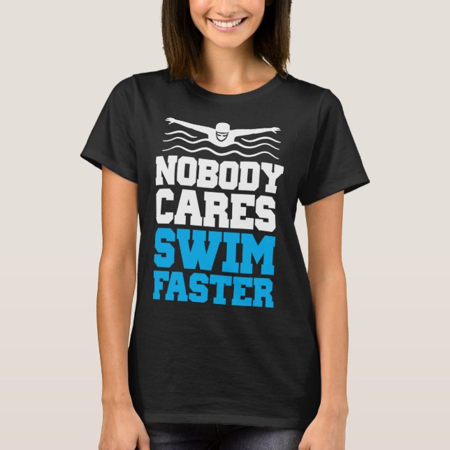 T-shirt Nager Plus Vite Swimmer Watersport Swimmi (Devant)