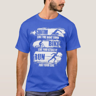 T-shirt Nagez Comme Le Bateau Sunk Vélo Comme Vous L'Avez 