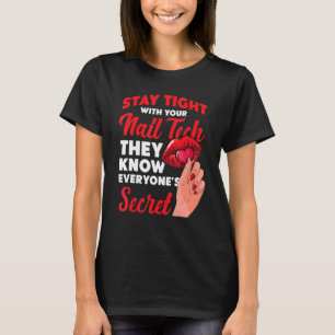 T-shirt Nail Tech Travail Uniforme Nail Polonais 7