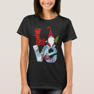T-shirt Nain de jardin éclairage Père Noël pour l'amour du
