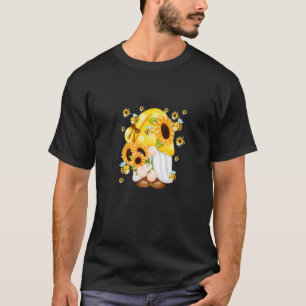 T-shirt Nain Tournesol Avec Hippie De Abeille Premium