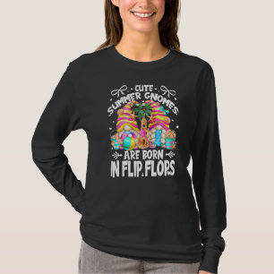 T-shirt Naissance D'Été Gnome Pour Les Femmes Né En Flip F
