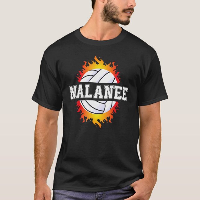 T-shirt Nalanee Nom Volleyball Joueur Girls Ball et Net (Devant)