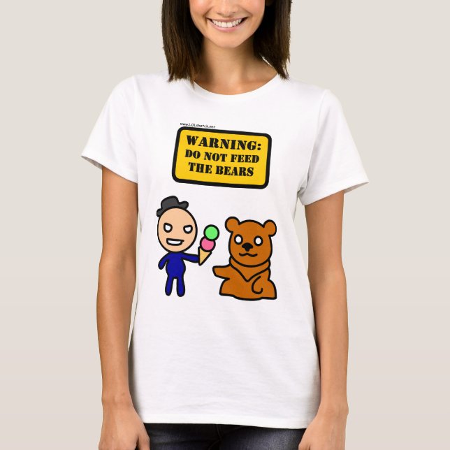 T-shirt N'alimentez pas les ours ! édition de glace (Devant)
