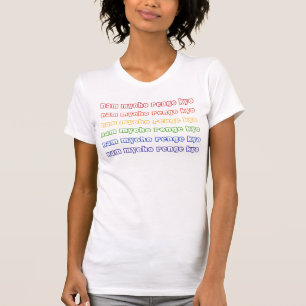 T-shirt Nam Myoho Renge Kyo Typographie arc-en-ciel coloré