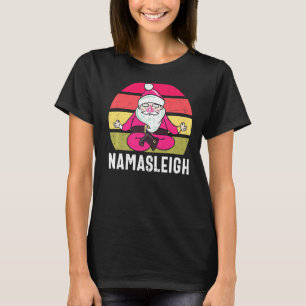 T-shirt Namasleigh Père Noël En Yoga Pose Méditant Drôle C