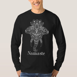 T-shirt Namaste Ganesh Elephant Ganesha Dieu Face Hindu Ar