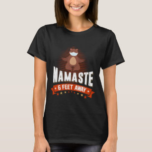 T-shirt Namaste Ours À 6 Pieds Avec Masque Visage Yoga