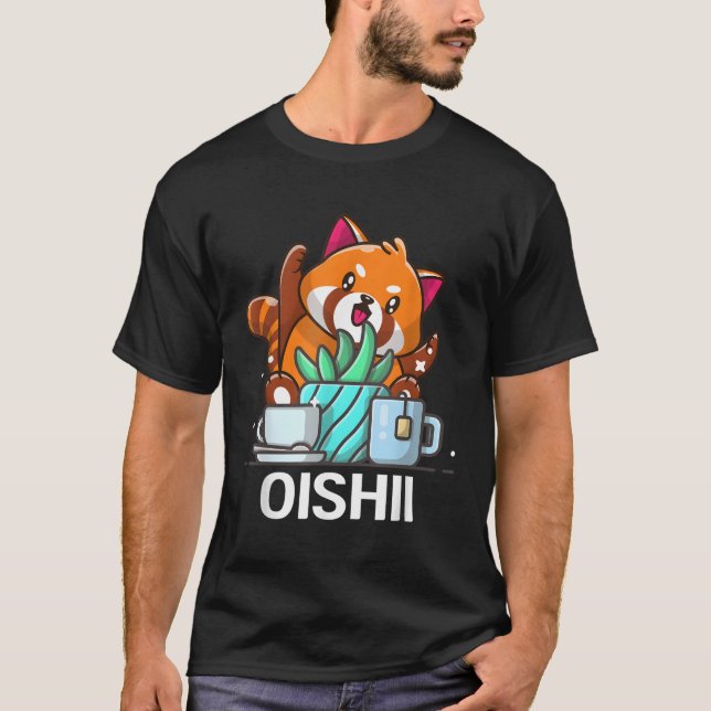 T-shirt Namaste Red Panda Do Yoga Gardening Café (Devant)