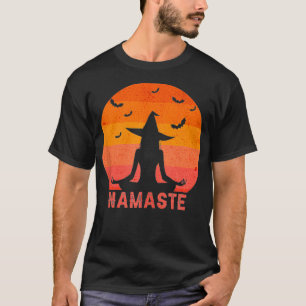 T-shirt Namaste Witches Halloween Yoga Girl Witch Costume