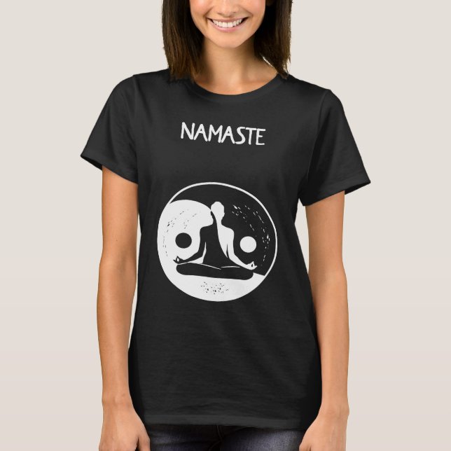 T-shirt Namaste Yin Yang Meditation (Devant)