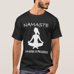 T-shirt Namaste Yoga Lotus Pose Pose Moyen Doigt