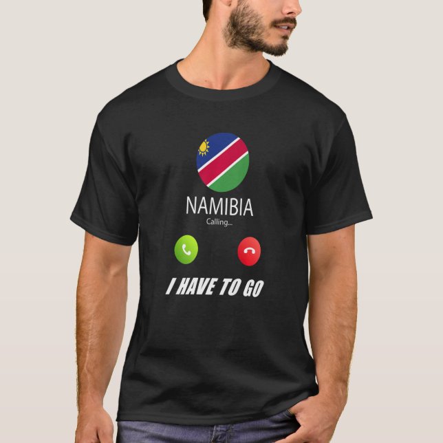 T-shirt Namibie Drapeau Souvenir La Namibie Appelle (Devant)