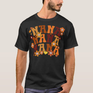 T-shirt Nana Automne Vintage Rétro Super Hippie Coeur Flux