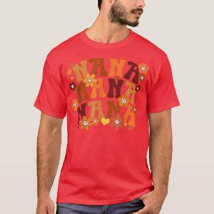 T-shirt Nana Automne Vintage Rétro Super Hippie Coeur Flux