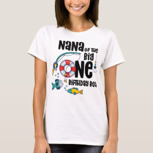 T-shirt Nana Big Un Garçon De 1 An Pêche Anniversaire T-Sh