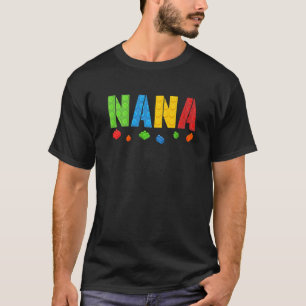 T-shirt Nana Blocks Master Builder Brick Builder Birthday