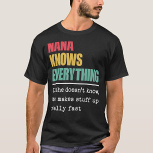 T-shirt Nana Connaît Tout Fier Monde Plus Grand Grand Gran
