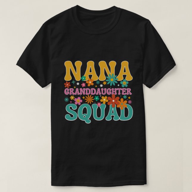 T-shirt Nana Grandgirl Squad super nana pour grand-mère (Design devant)
