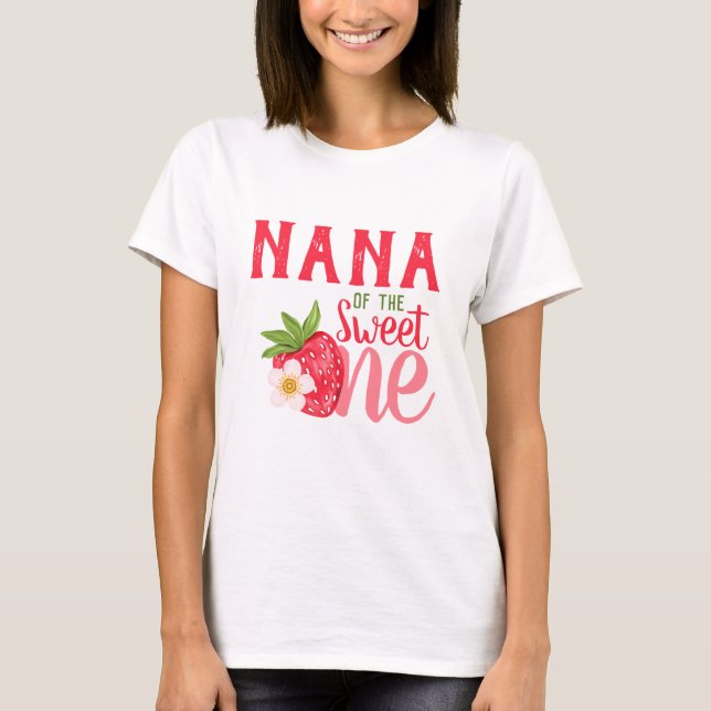 T-shirt Nana Of Sweet One Strawberry 1er anniversaire fête (Devant)