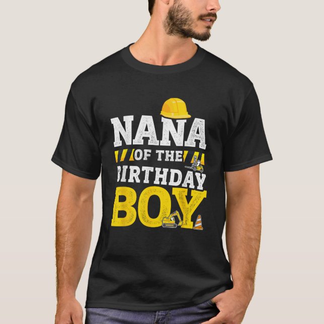 T-shirt Nana of the birthday boy matching family construct (Devant)