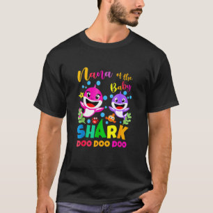 T-shirt Nana Shark Anniversaire Nana Shark Famille Mère Da