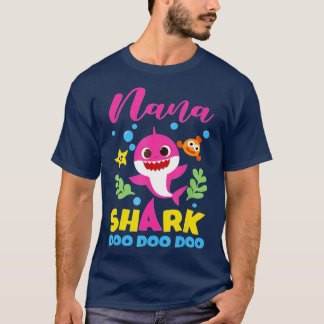 T-shirt Nana Shark Cadeau mignon bébé requin famille Corre