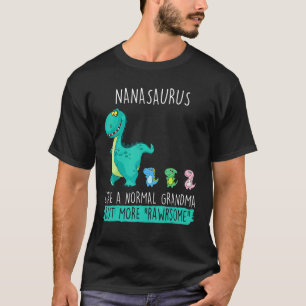 T-shirt Nanasaurus Rawrsome Rex Dinosaur Nana Grandma Moth